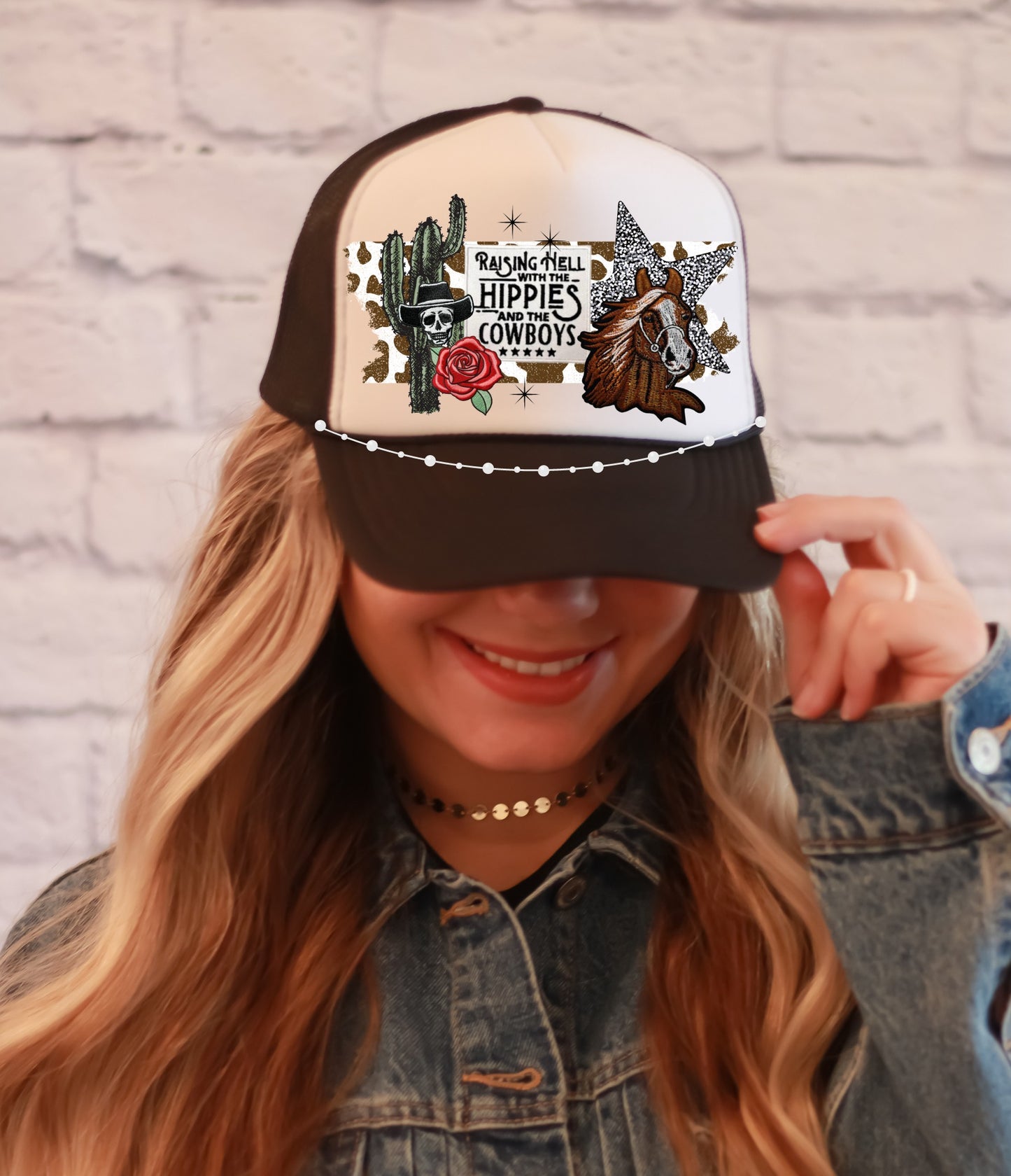 RAISING HELL WITH THE HIPPIES AND COWBOYS - TRUCKER HAT