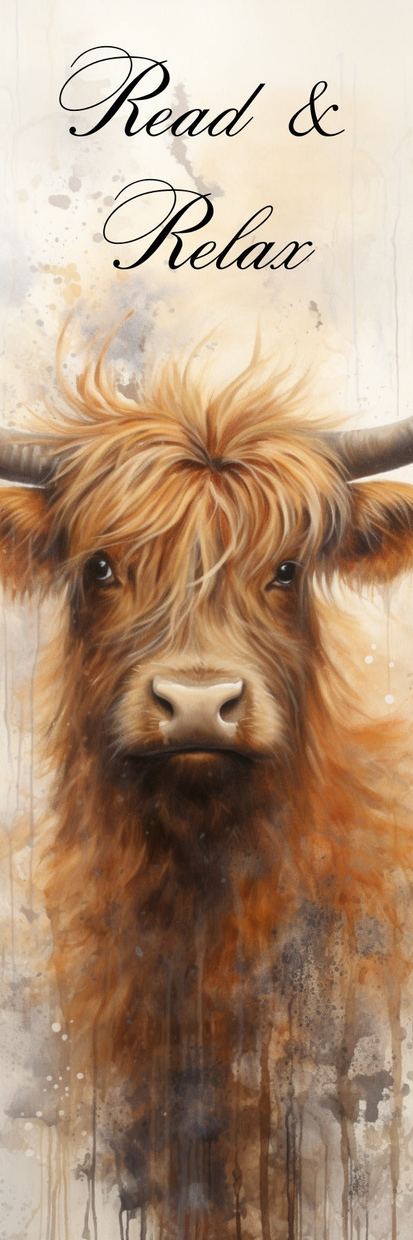 READ AND RELAX HIGHLAND COW- MAGNETIC BOOKMARK