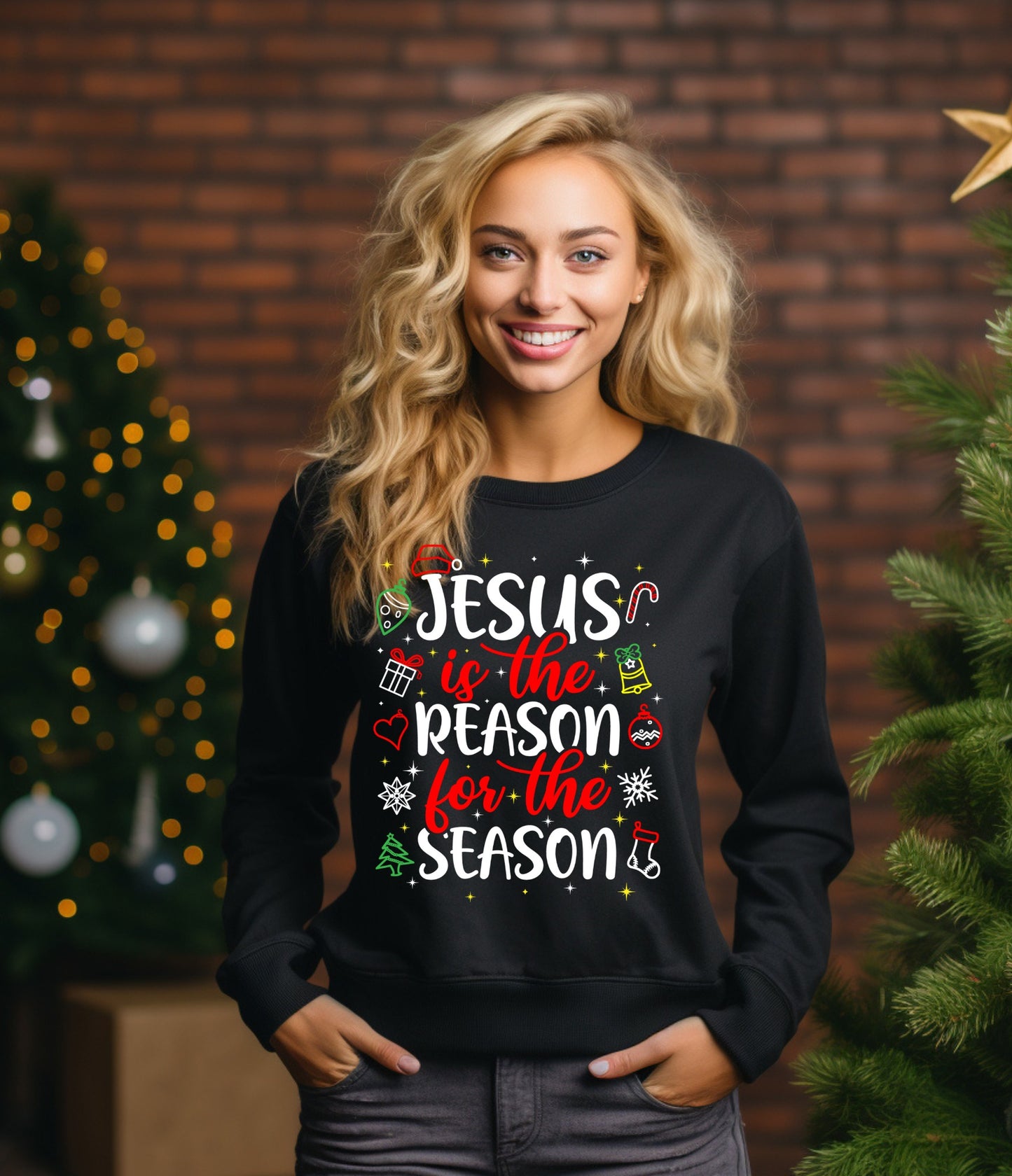 JESUS IS THE REASON FOR THE SEASON- LONG SLEEVE SHIRT