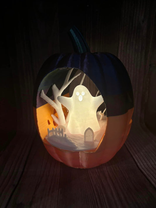 PUMPKIN GHOST LIGHT UP- 3D PRINT