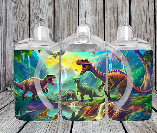 12OZ SIPPY CUP - FIGHTING DINOSAURS