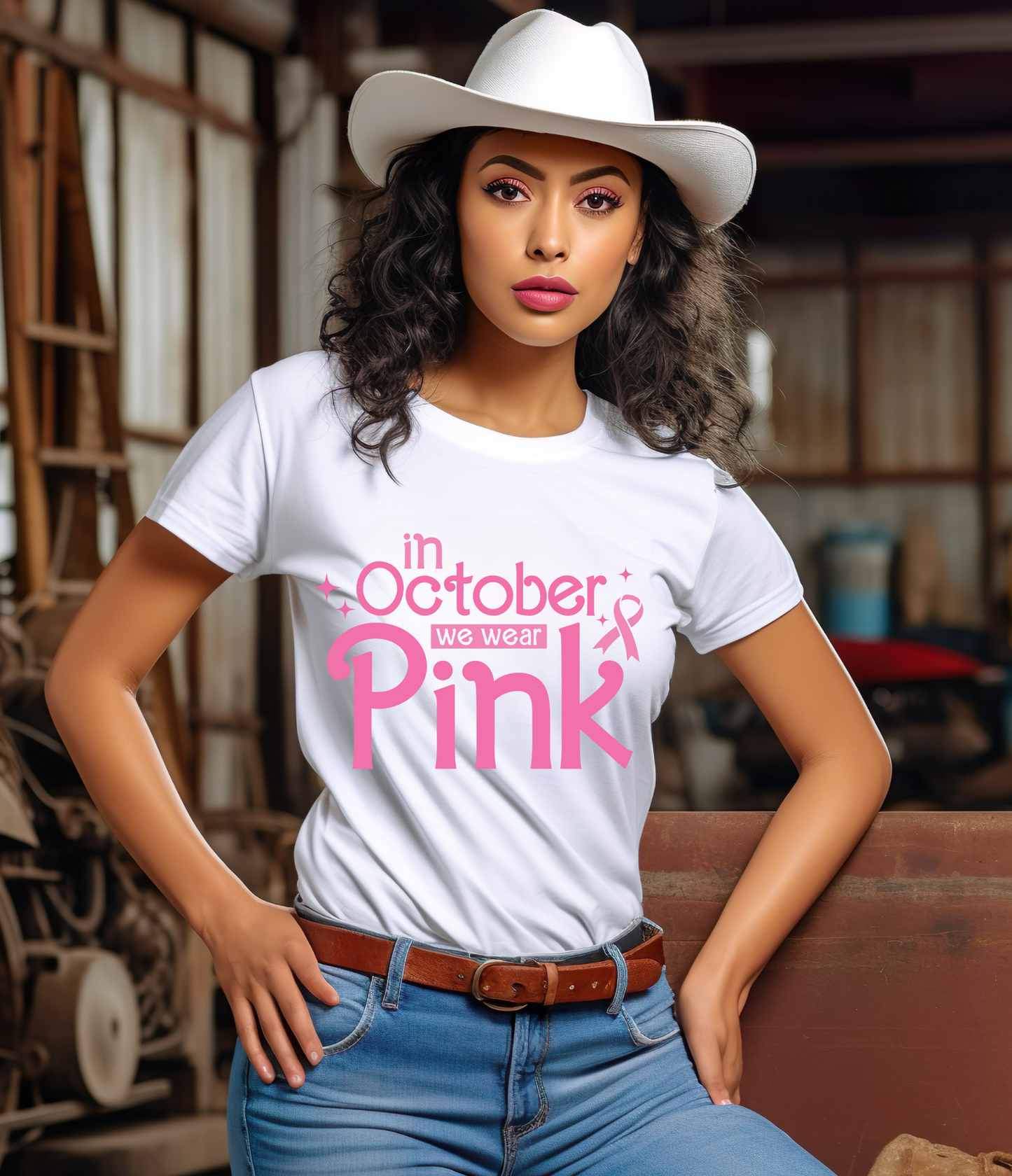 IN OCTOBER WE WEAR PINK- T-SHIRT