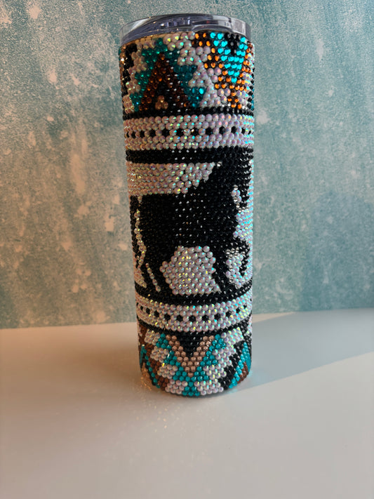 20oz HORSE RHINESTONE TUMBLER
