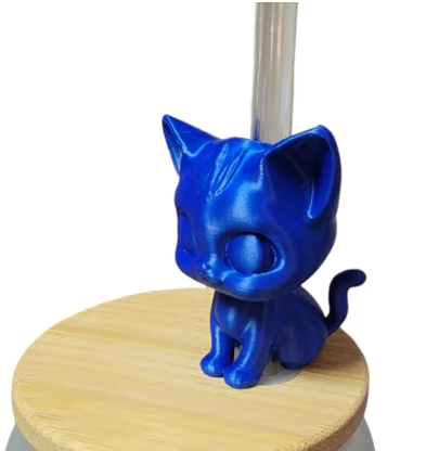 CUTE KITTEN 10MM STRAW TOPPER