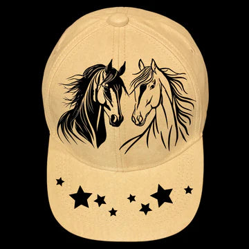 HORSES AND STARS - SUEDE BASEBALL HAT