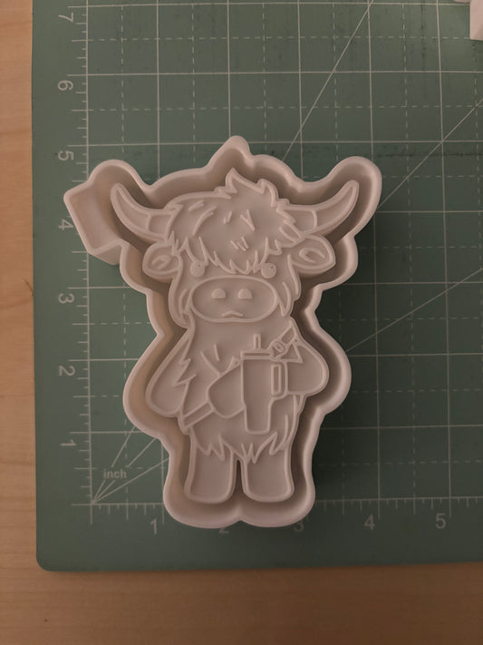 COW WITH TUMBLER -FRESHIE MOLD