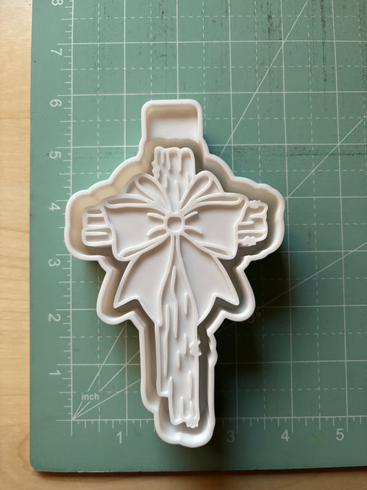 CROSS WITH BOW -FRESHIE MOLD