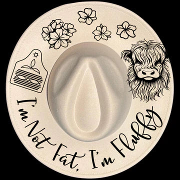 I'M NOT FAT. I'M FLUFFY - WIDE BRIM HAT
