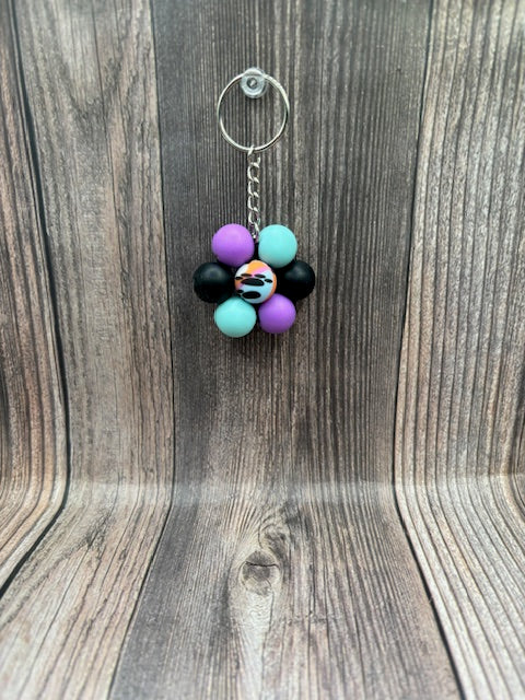 PAW PRINT FLOWER KEYCHAIN