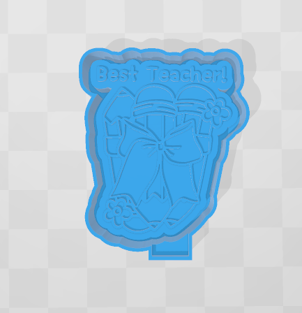 BEST TEACHER WITH PENCILS -FRESHIE MOLD