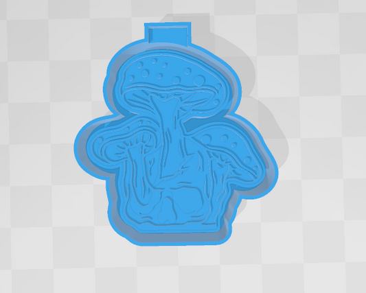 SKULL WITH MUSHROOMS -FRESHIE MOLD