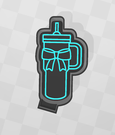 TUMBLER WITH BOW -FRESHIE MOLD