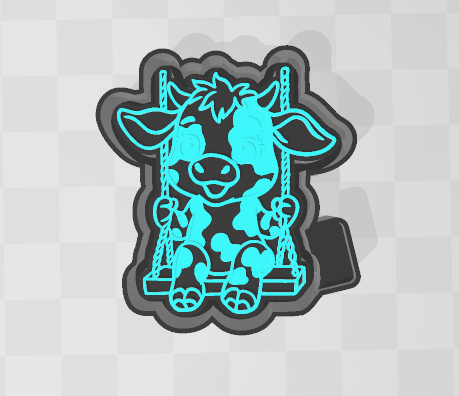 COW ON SWING -FRESHIE MOLD