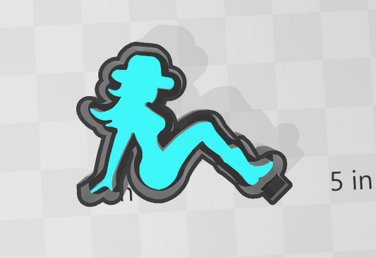 COWGIRL MUDFLAP GIRL -FRESHIE MOLD