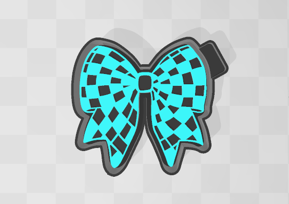 CHECKERED BOW- FRESHIE MOLD