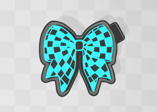 CHECKERED BOW- FRESHIE MOLD
