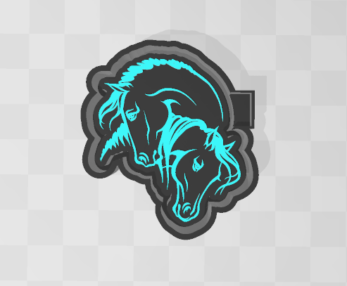 HUGGING HORSES- FRESHIE MOLD
