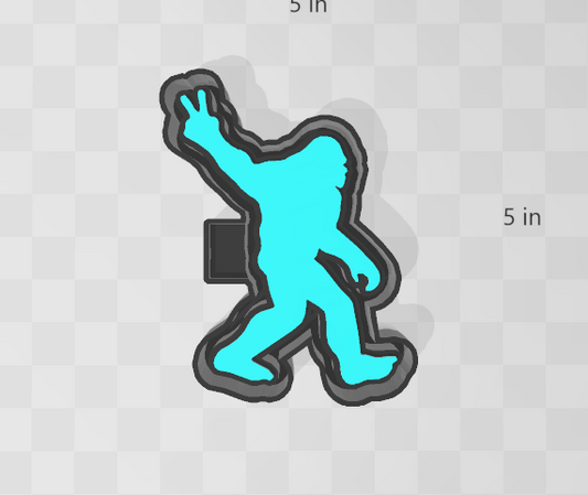 PEACE BIGFOOT- FRESHIE MOLD