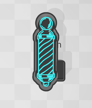 BARBER POLE- FRESHIE MOLD
