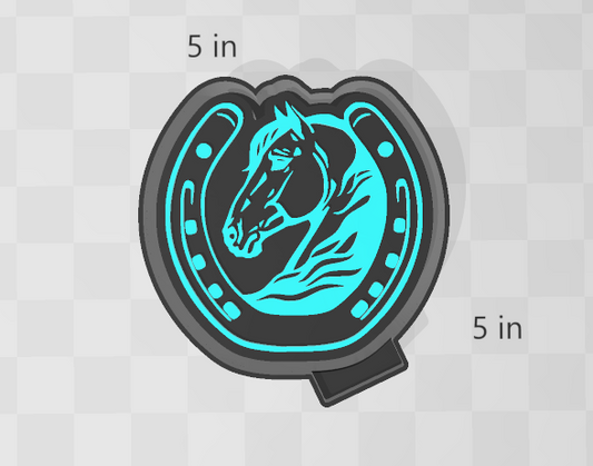 HORSE IN HORSESHOE- FRESHIE MOLD