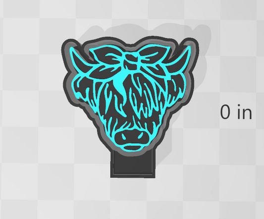 BOW COW HEAD - FRESHIE MOLD