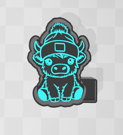 COW IN BEANIE - FRESHIE MOLD