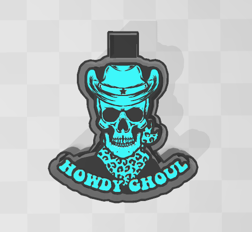 HOWDY GHOUL COWBOY SKULL -FRESHIE MOLD