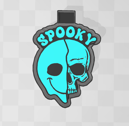 SPOOKY SMILEY SKULL -FRESHIE MOLD