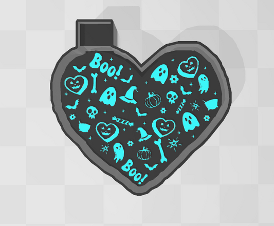 HALLOWEEN HEART -FRESHIE MOLD