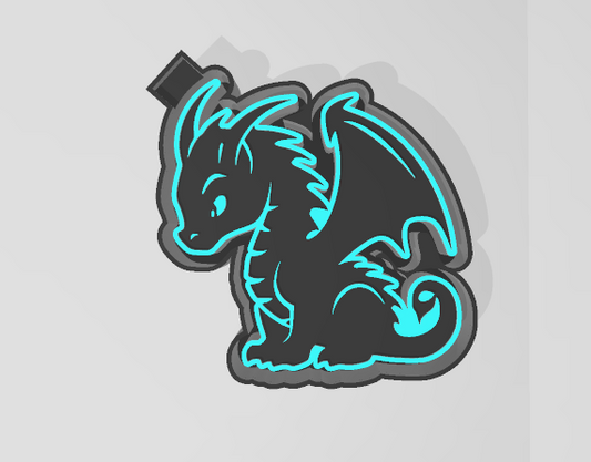 SIDEVIEW DRAGON -FRESHIE MOLD