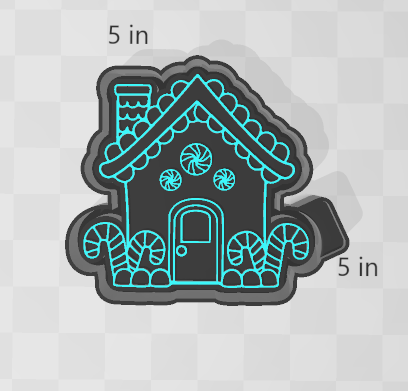 GINGERBREAD HOUSE -FRESHIE MOLD