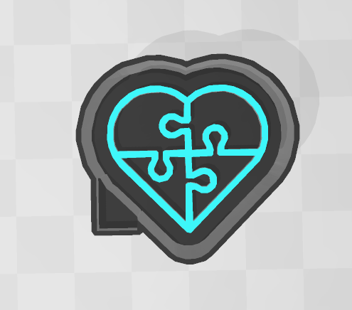 PUZZLE HEART- FRESHIE MOLD
