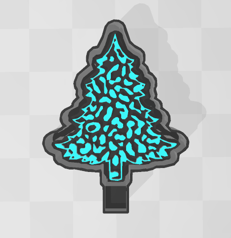 CHEETAH PRINT TREE- FRESHIE MOLD