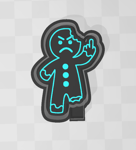 FU GINGERBREAD MAN - FRESHIE MOLD