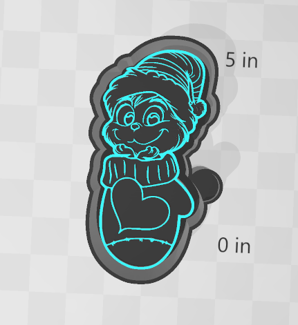 GRINCH IN GLOVE -FRESHIE MOLD