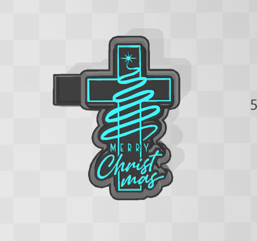 CHRISTMAS CROSS -FRESHIE MOLD