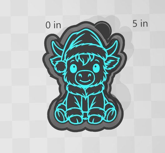 CHRISTMAS COW -FRESHIE MOLD