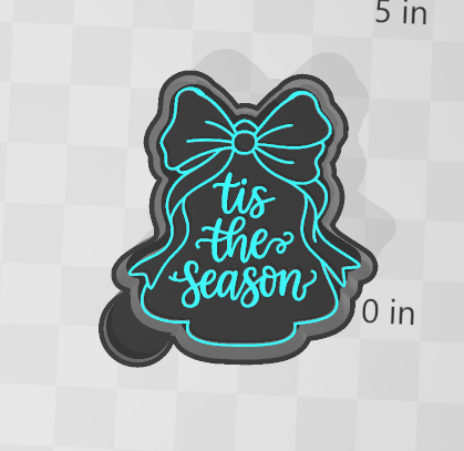 TIS THE SEASON TREE WITH BOW -FRESHIE MOLD