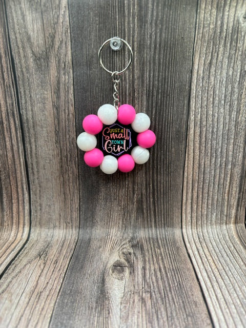 SMALL TOWN GIRL FLOWER KEYCHAIN