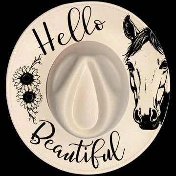 HELLO BEAUTIFUL - WIDE BRIM HAT