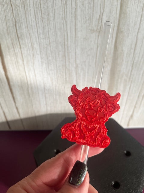 HIGHLAND COW - STRAW TOPPER