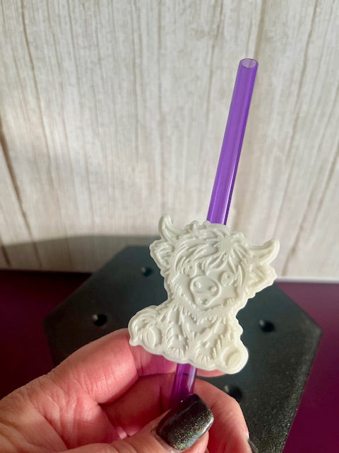 HIGHLAND COW - STRAW TOPPER