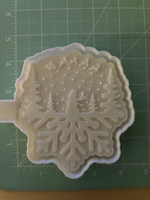 SANTA SNOWMAN SNOWFLAKE - FRESHIE MOLD