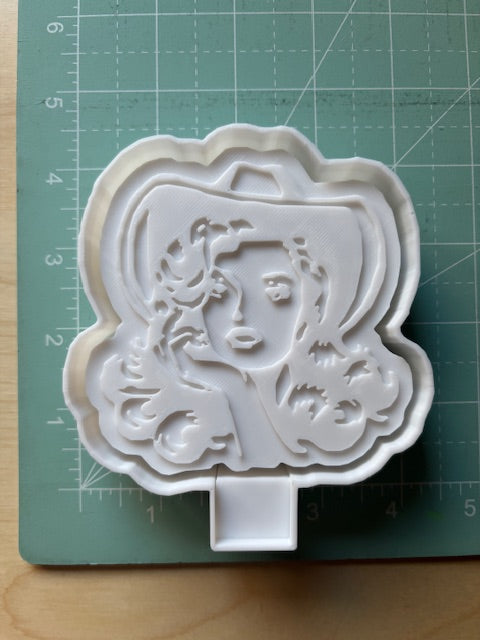 RETRO COWGIRL -FRESHIE MOLD