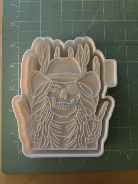 SKELETON COWGIRL -FRESHIE MOLD