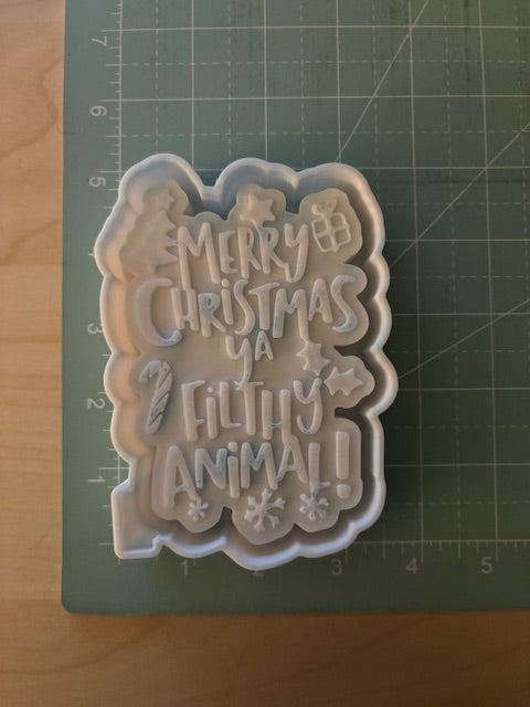 MERRY CHRISTMAS YOU FILTHY ANIMAL -FRESHIE MOLD