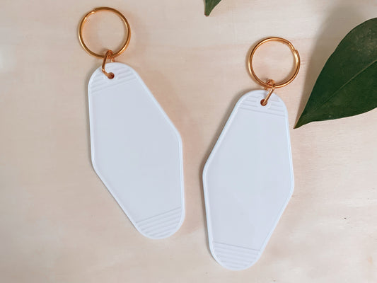 BLANK MOTEL KEYCHAINS